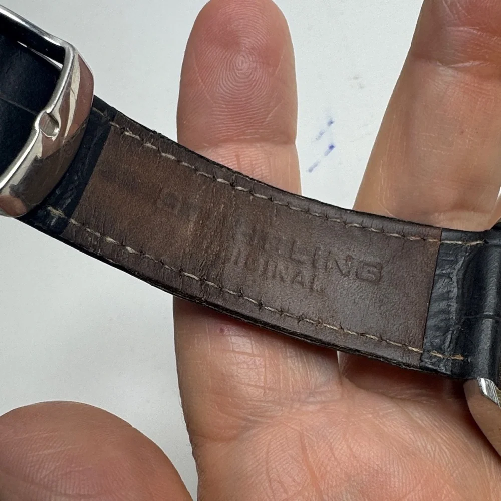 Stührling Original Atrium 3942 Automatic Skeleton Watch Black Leather Strap